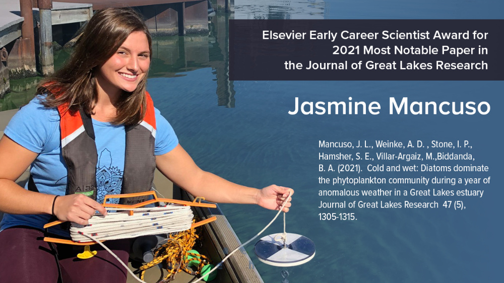 Jasmine Mancuso wins Journal of Great Lakes Research Award